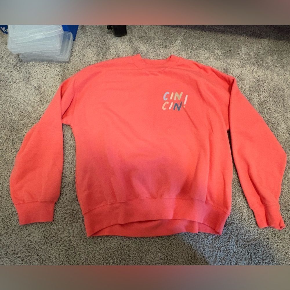 Pink Lily Coral Sweatshirt NWOT